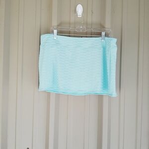 New Without Tags Women's Seafoam Mint Green Swim Skirt Bikini Bottoms Size 14